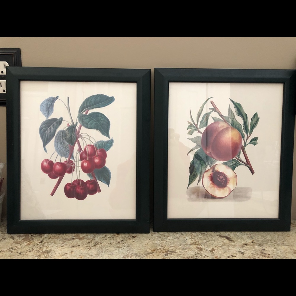 Framed fruit pictures